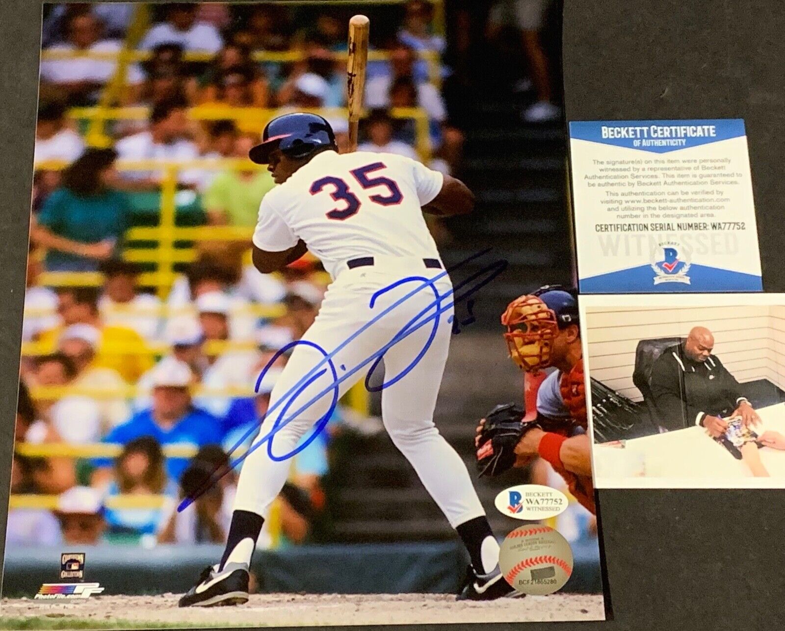 Frank Thomas White Sox Autographed Signed 8x10 Photo Poster painting Beckett WITNESS COA 3