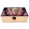 5D DIY Diamond Painting Handmade Wood Storage Box Crystal Storage Case (Owl)