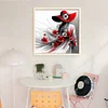 Red Hat Woman-11CT Stamped Cross Stitch 40*40cm