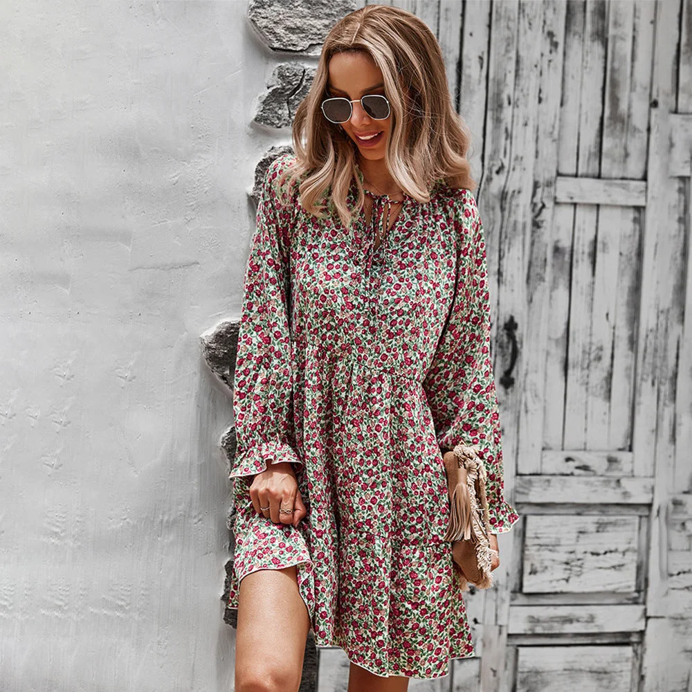 Printed Holiday Style Jumpsuit