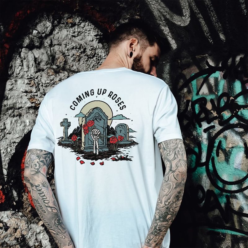 Comming Up Roses Printed Men's T-Shirt -  
