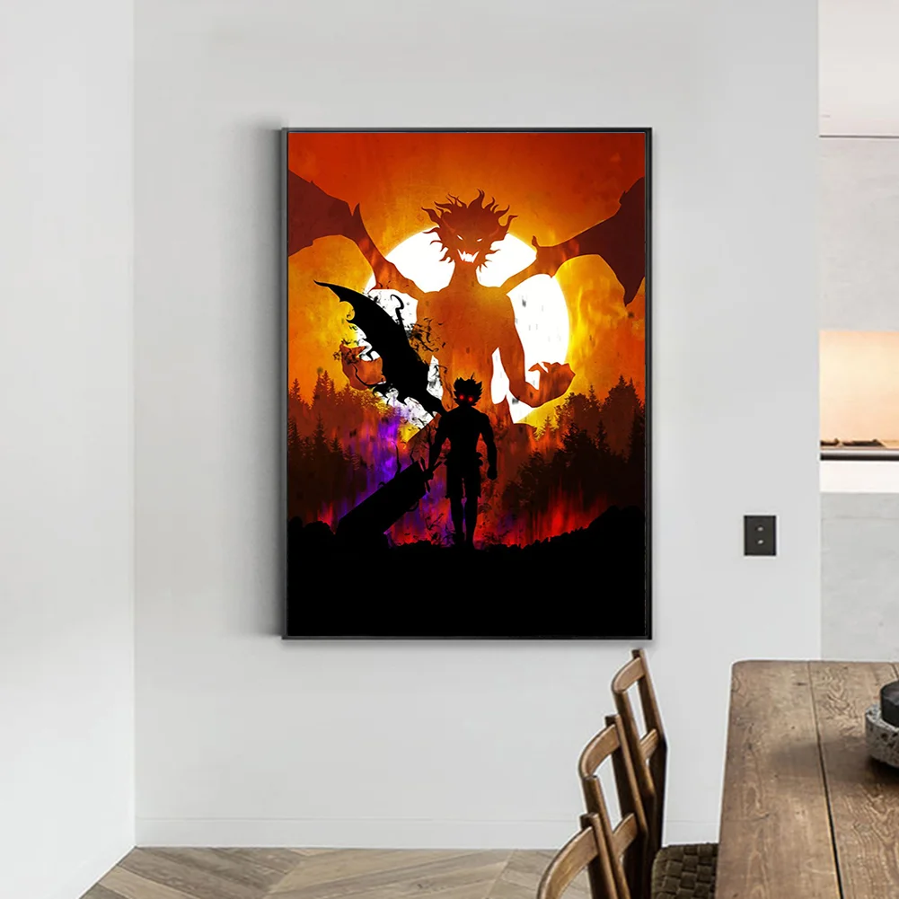 Full Round Diamond Painting 35*50cm - Attack On Titan - Silhouette