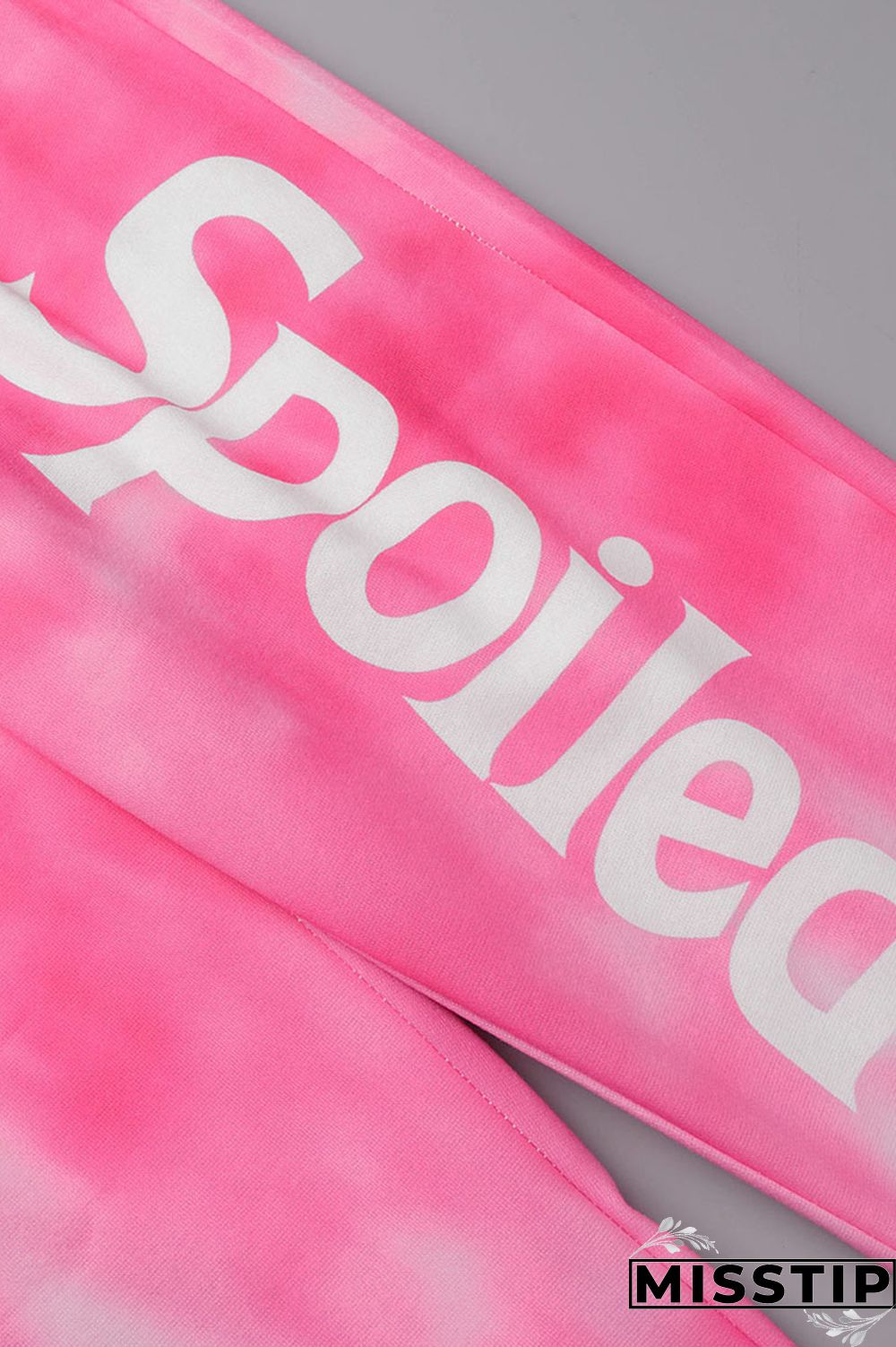 Pink Casual Street Print Patchwork O Neck Long Sleeve Two Pieces