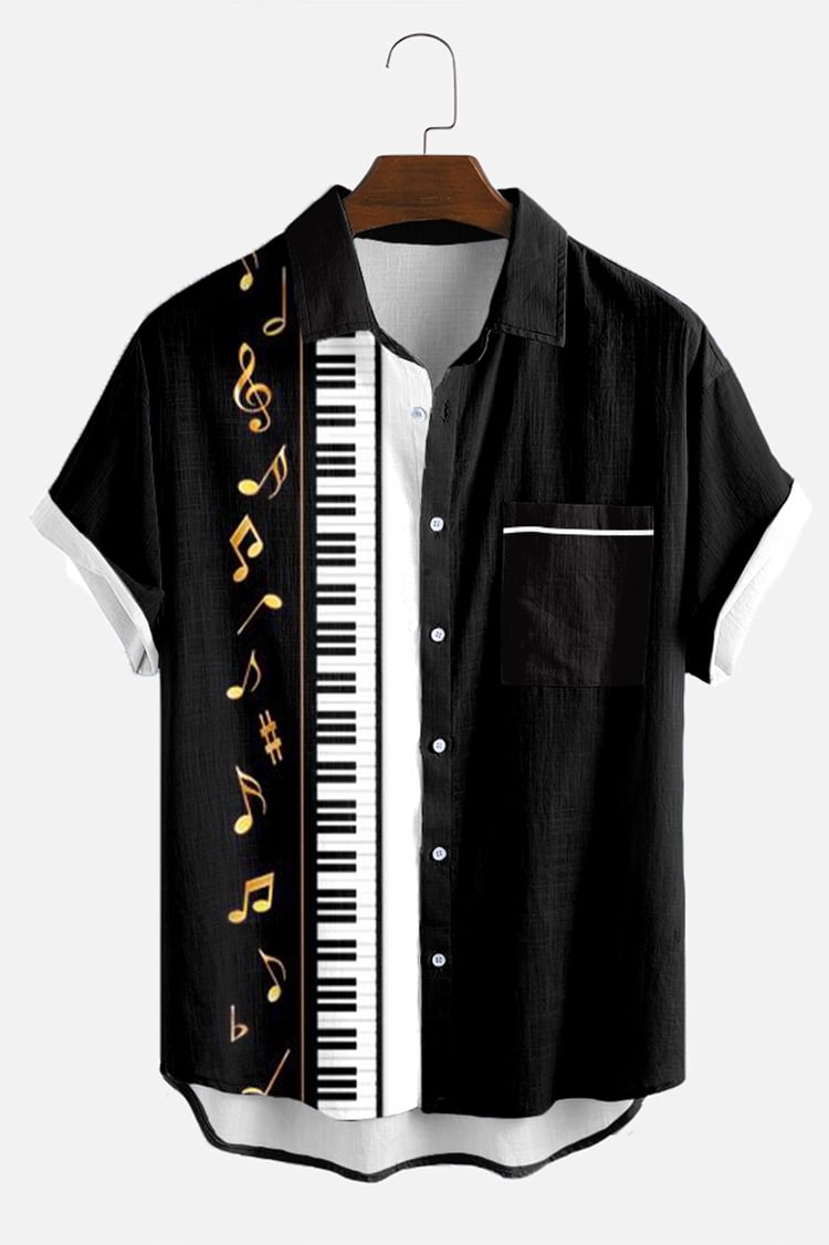 Piano Music Short Sleeve Shirt