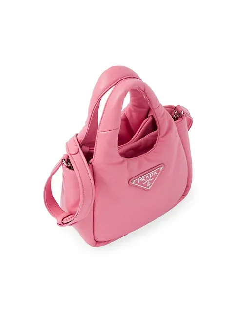 Prada Small Padded Soft Nappa-leather Bag pink