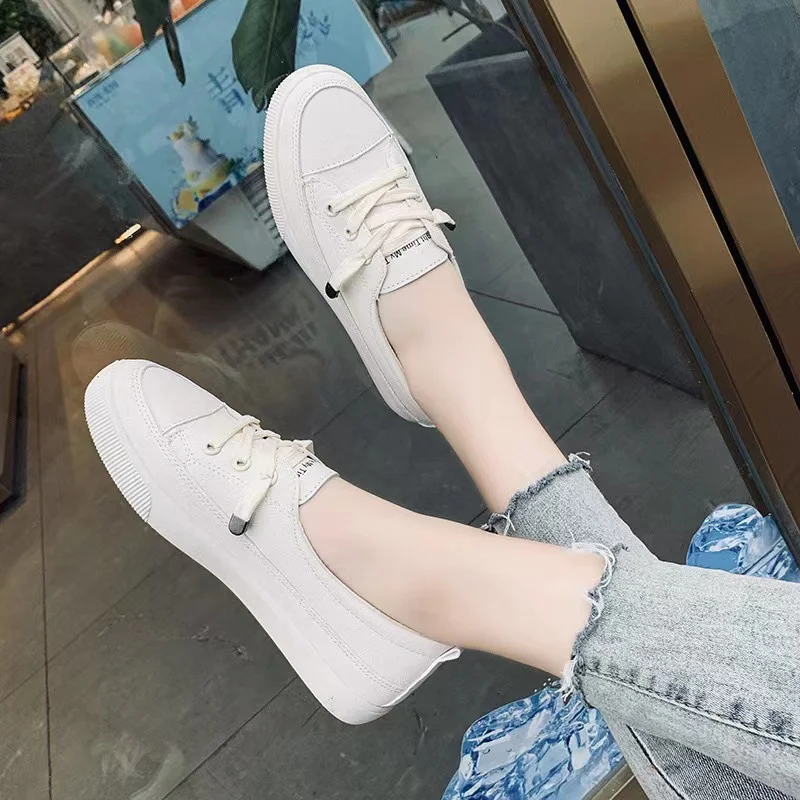 Breakj Breakj Shoes Women 2025 Spring New Board Shoes Leather Small White Shoes Women Korean Version Of Women's Shoes
