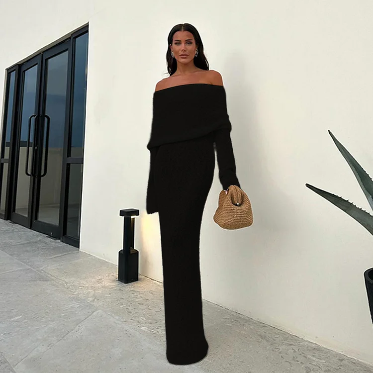 Off Shoulder Puff Sleeve Beach Dress