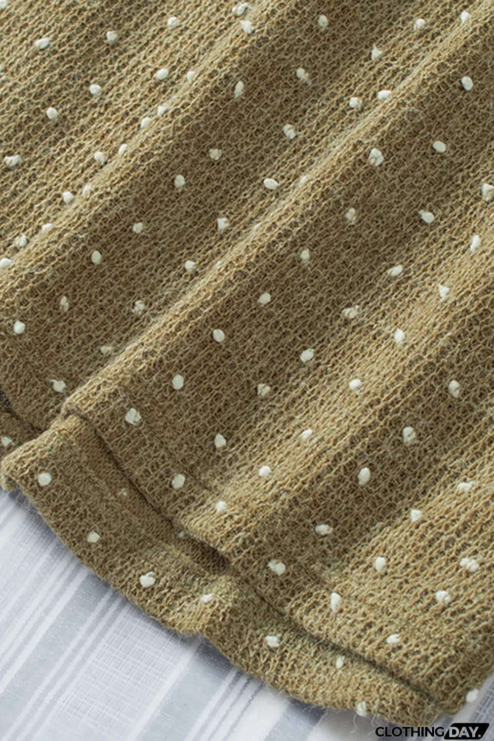 Swiss Dot Raglan Sleeves Knit Top