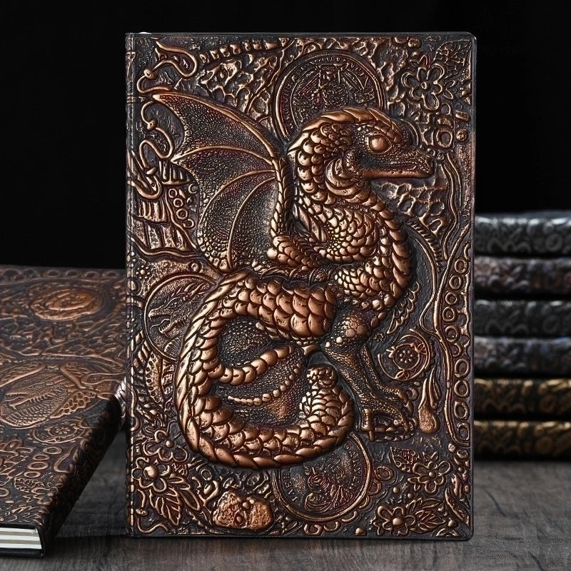A5 Dragon Retro Embossed Creative Fashion Business Notebook