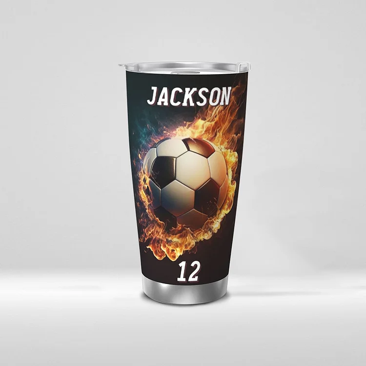 Personalized Soccer Stainless Steel Mug|M03