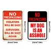 2PCS No Trespassing - Metal Tin Signs(8*12Inch/12*16Inch)
