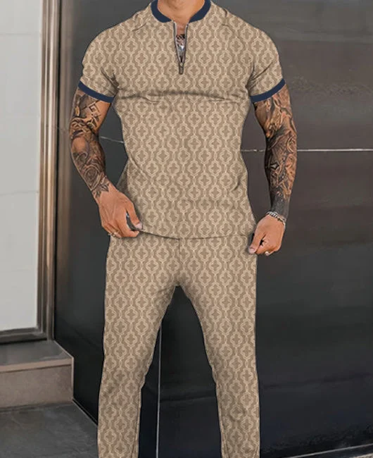 Men's T-shirt Suits Tracksuit Tennis Shirt Shorts and T Shirt Set