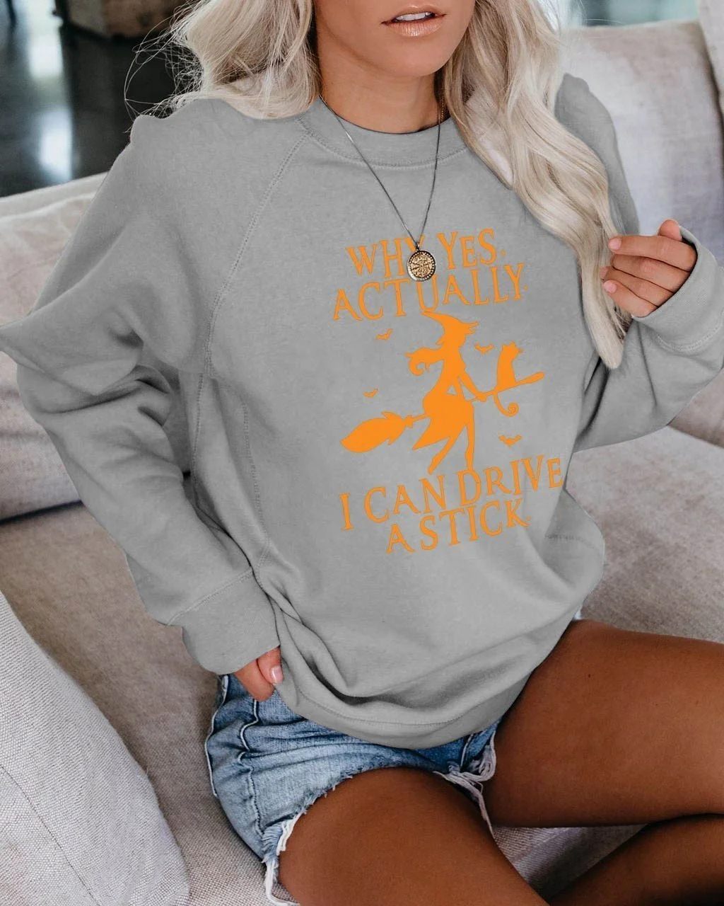 Why Yes Actually I Can Drive A Stick Halloween Sweatshirt