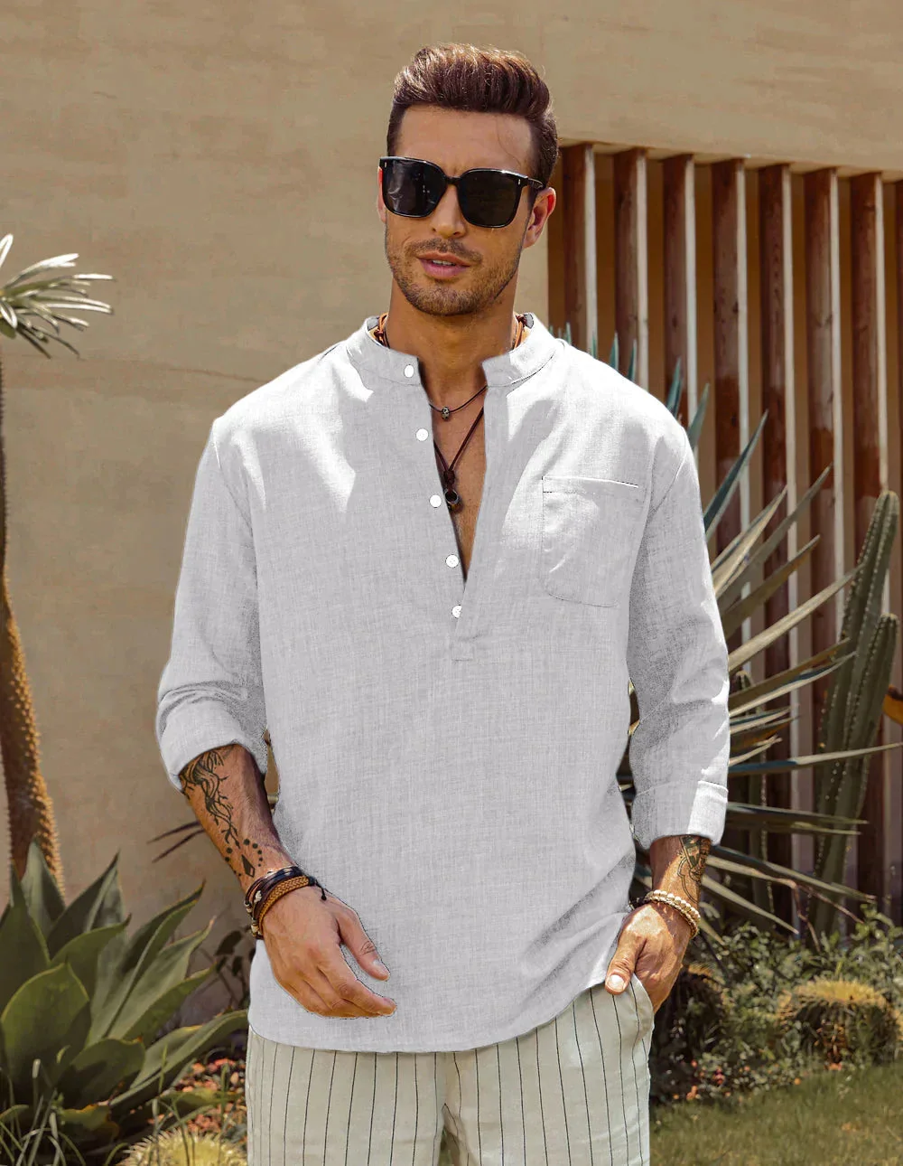 Coofandy Cotton Style Long Sleeve Shirt