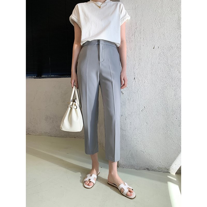 Suit Pants Women's Summer Cropped Slimming Casual Small