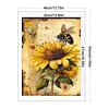 Sunflower And Bee-11CT Stamped Cross Stitch 40*55cm/15.75*21.65in