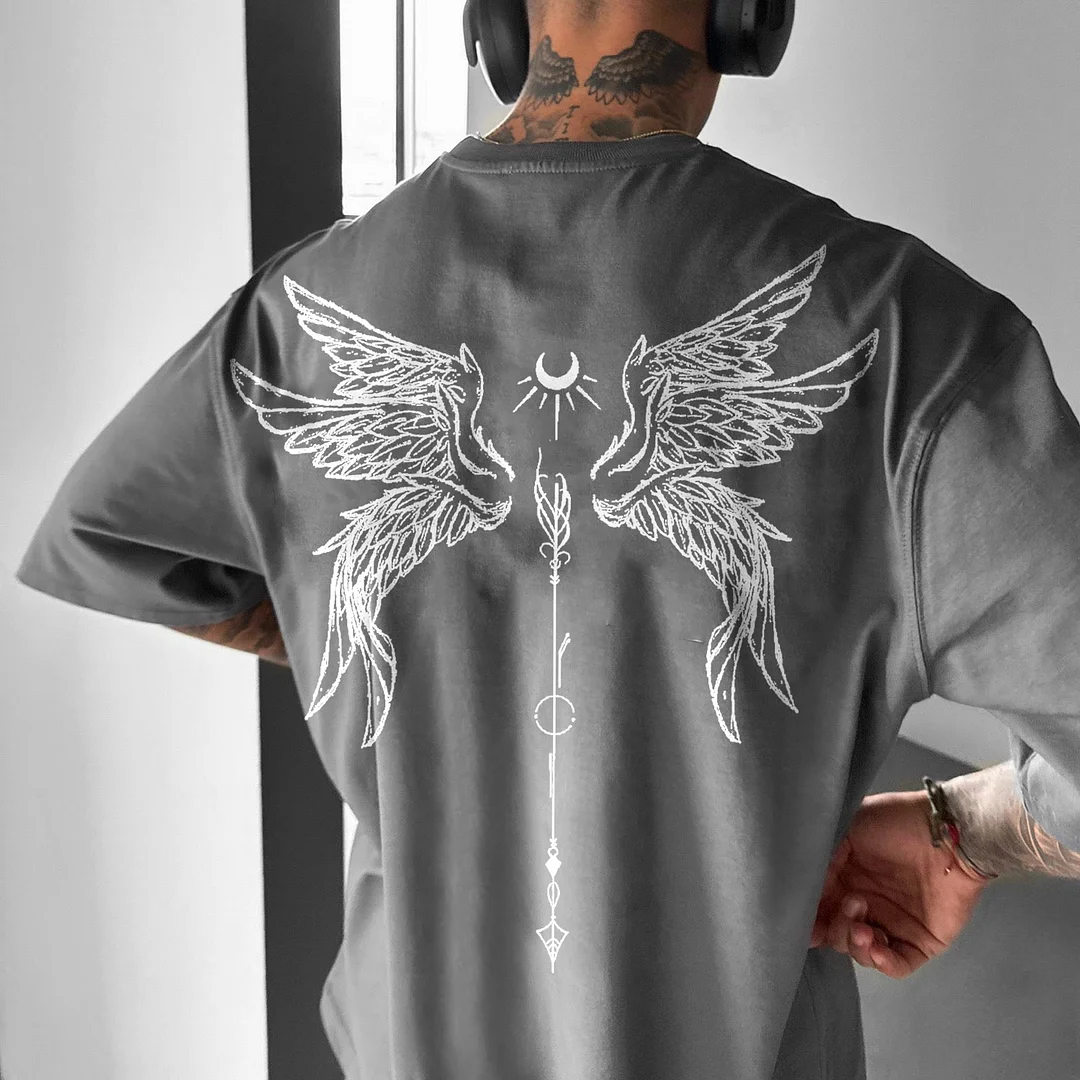 Premium Oversized Gray T-Shirt For Men - Soft Cotton Blend, Casual Style