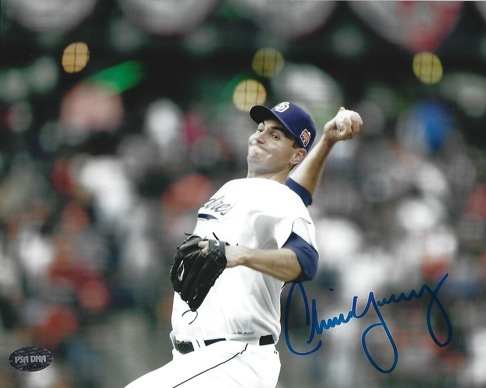 Chris Young Signed Padres Baseball 8x10 Photo Poster painting PSA/DNA COA 2007 Picture Autograph