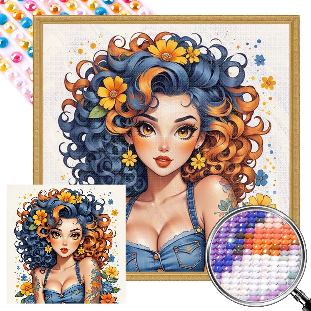 Full Round Partial AB Diamond Painting - Summer Girl(Canvas|45*45cm)