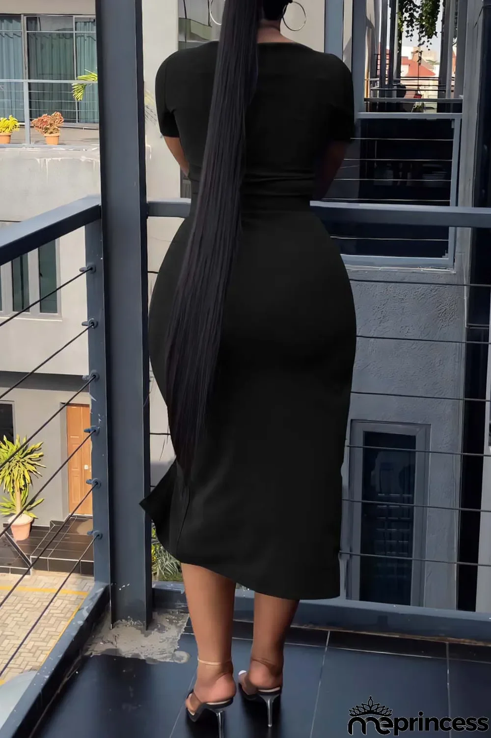 Green Casual Solid Bandage Slit O Neck Short Sleeve Two Pieces