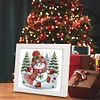 5D DIY Partial Special Shaped Drill Diamond Painting Xmas Snowman With Frame Kit19.2x19.2cm