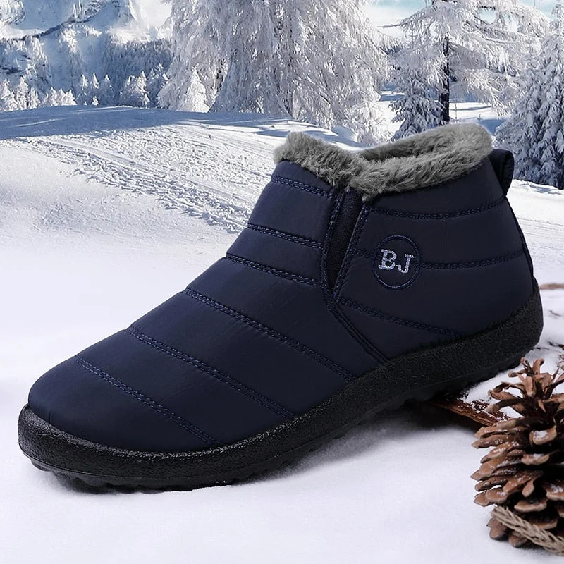Men Boots Lightweight Winter Shoes For Men Snow Boots Waterproof Winter Footwear Plus Size 47 Slip On Unisex Ankle Winter Boots