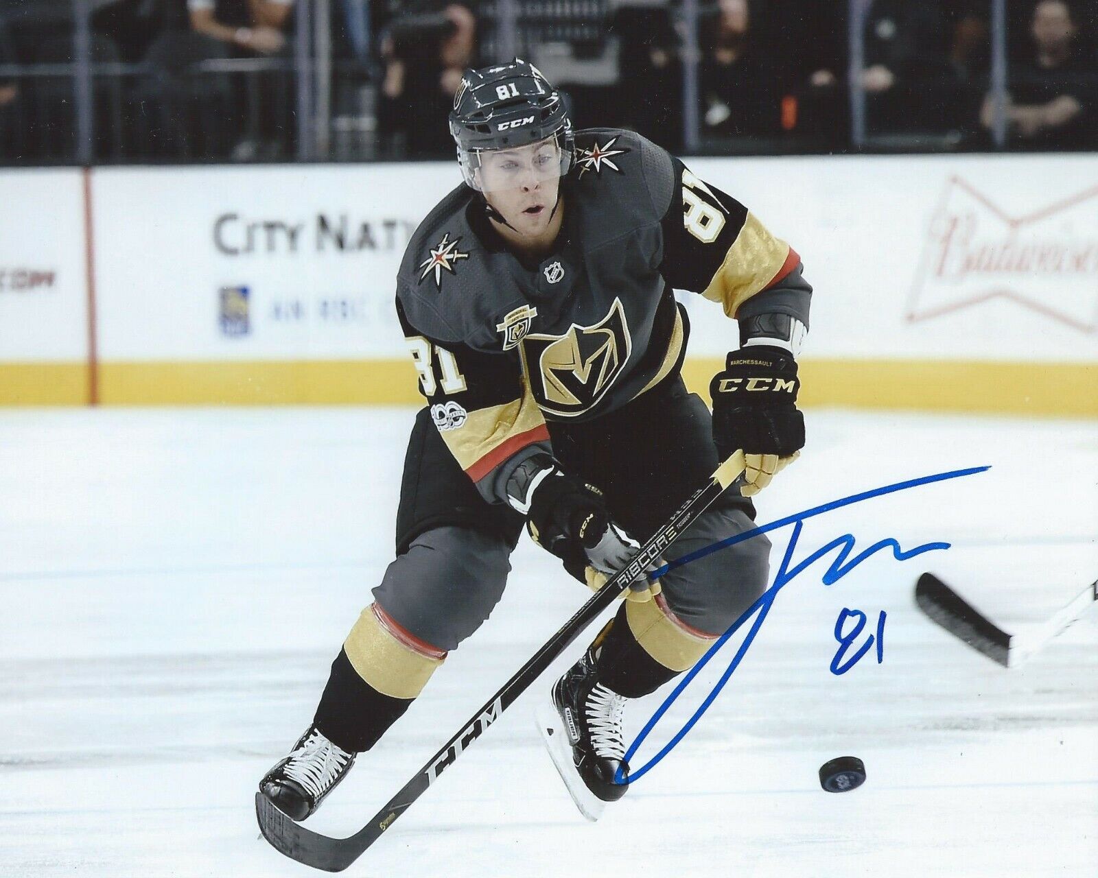 Jonathan Marchessault Signed 8x10 Photo Poster painting Vegas Golden Knights Autographed COA B