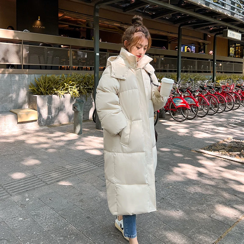 Toloer Thickness Down Cotton Clothes Korean Version Loose Long Knee Cotton-Padded Clothes 2024 Winter New Coat Ins Bread Clothing Tide-Outfit Ideas