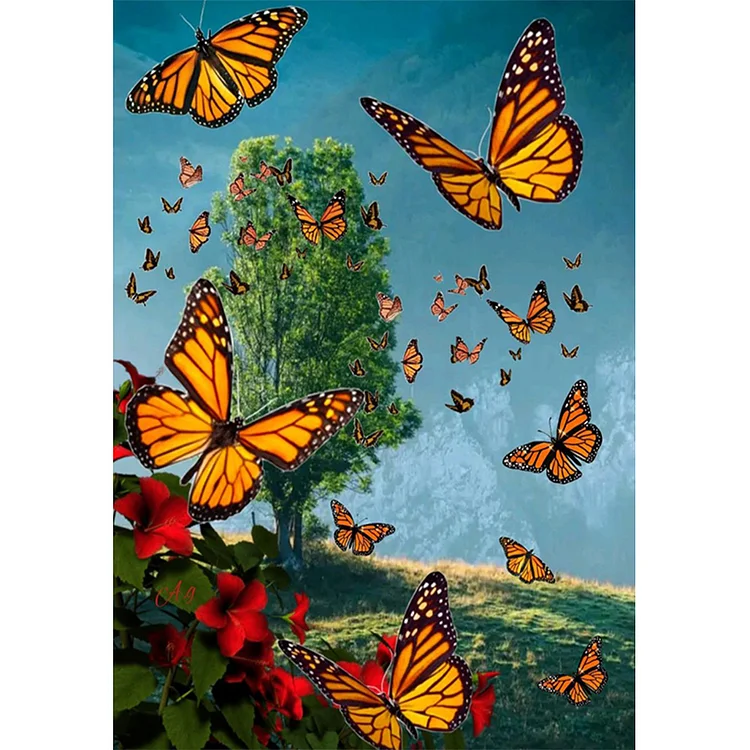 Butterfly Tree - Painting By Numbers - 30*40CM gbfke