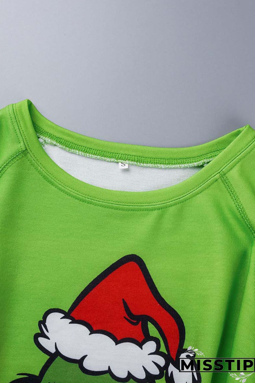 Cyan Green Casual Print Patchwork O Neck Tops