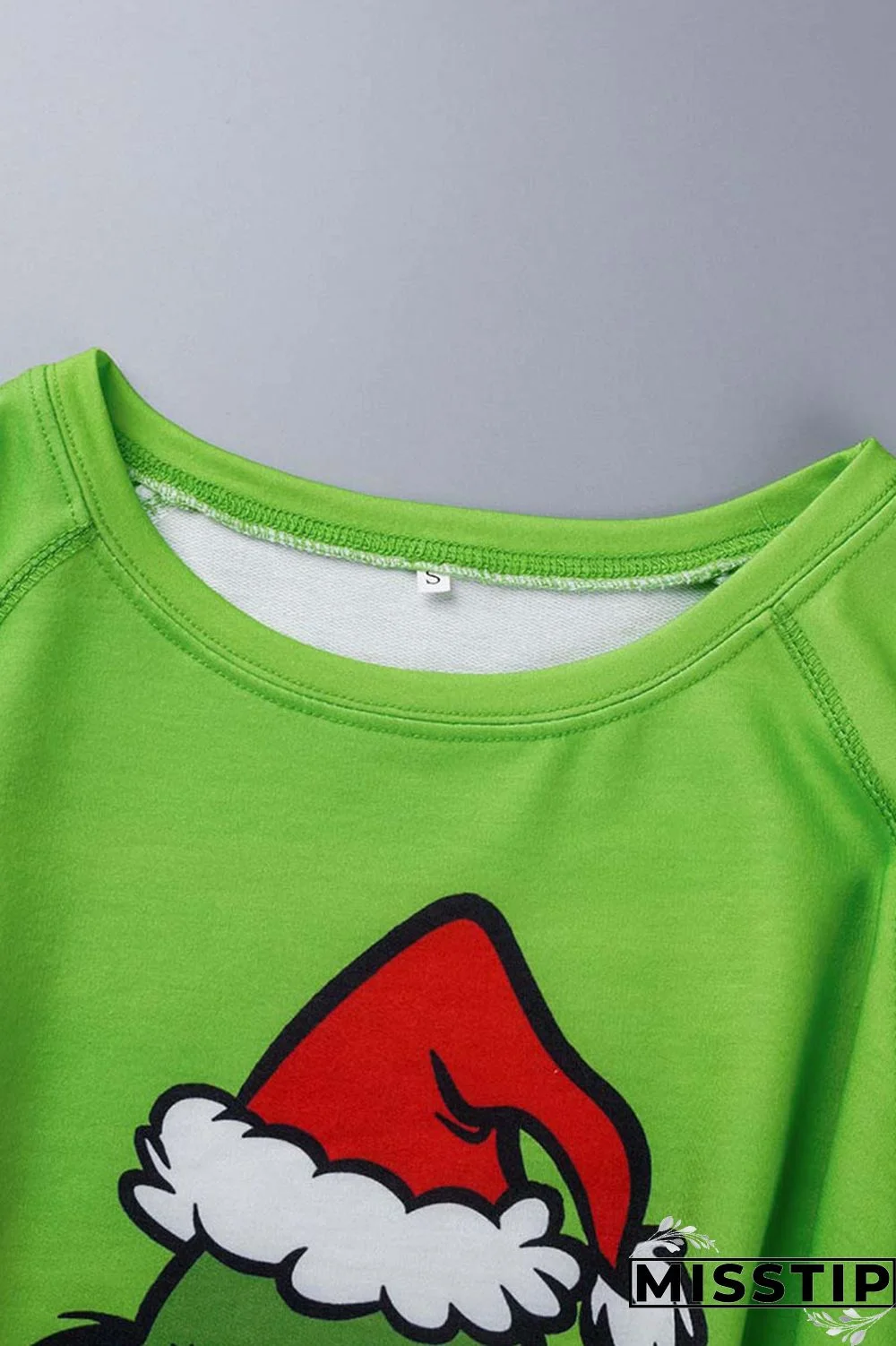 Cyan Green Casual Print Patchwork O Neck Tops