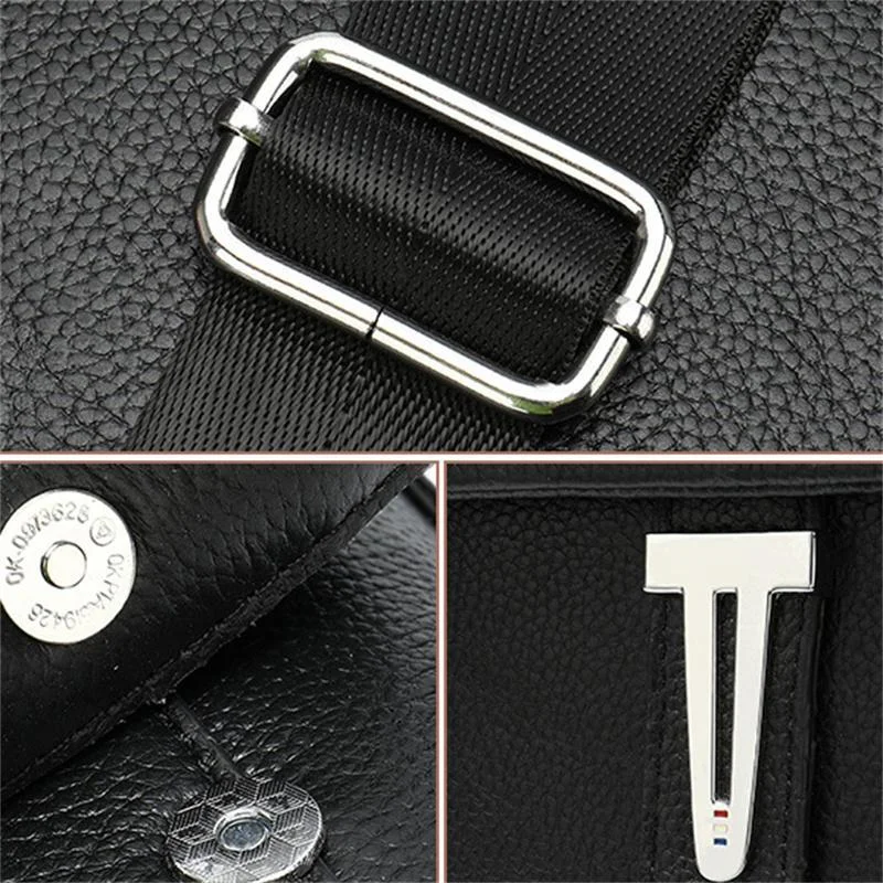 Casual Shoulder Bag Leather Business Simple Flap Type Crossbody Bag