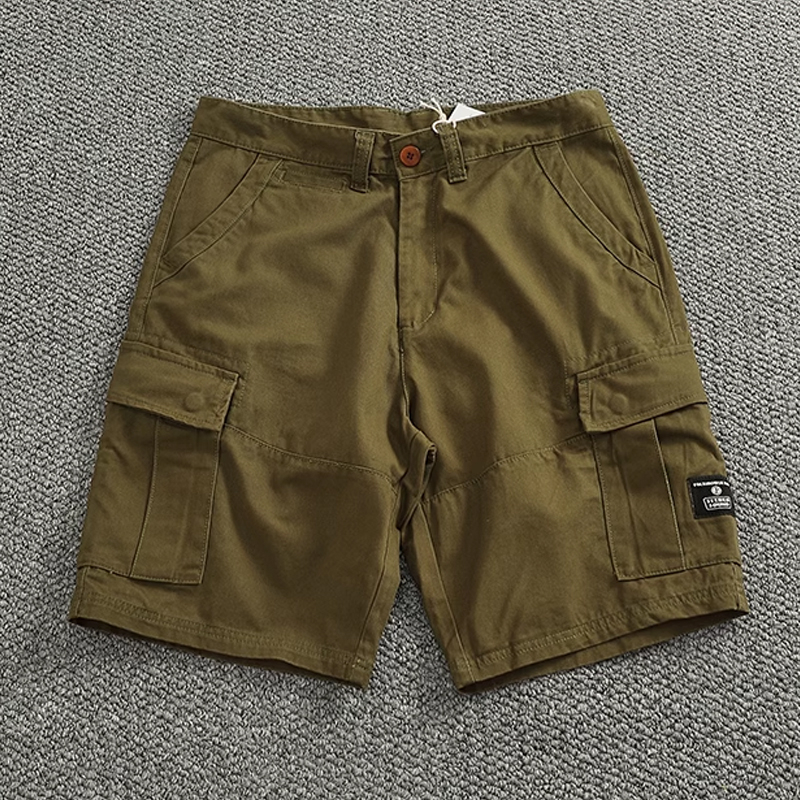 Men's Vintage Twill Woven Cotton Work Camouflage Shorts