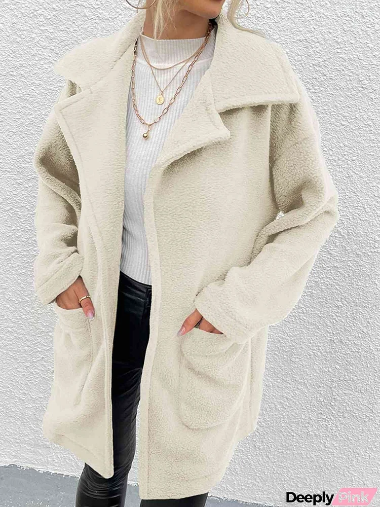 Dropped Shoulder Coat with Pockets