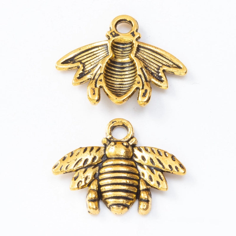 100 Pieces 300 Pieces 16*20mm Alloy Bee Pendant