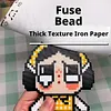 Thickened Ironing Paper | Fuse Bead Tool, Heat Resistant Non-stick, Reusable, Panda Edge Binding, Easy Demolding for Perler Bead Crafts(15x20cm)
