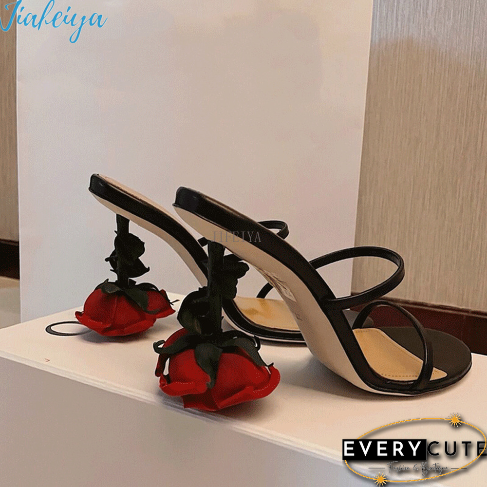 Fashion Ladies Rose Flower Sandals