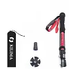 Trekking poles foldable aviation grade aluminum alloy hiking poles adjustable shockproof 5 sections 135-185 cm