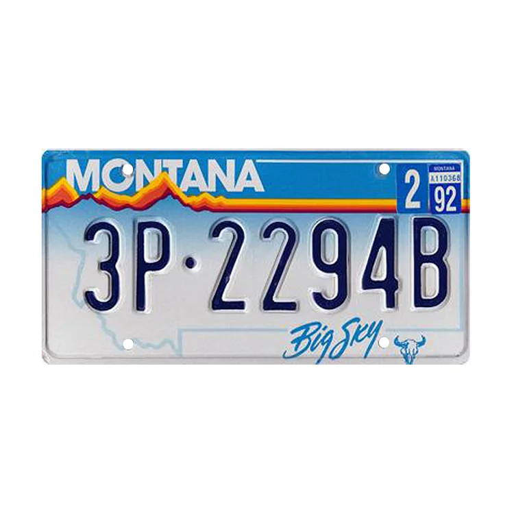 Montanaation - permis de plaque d’immatriculation de voiture ancienne - 5.9x11.8inch