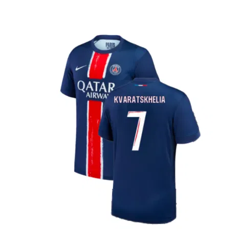 Flocage Kvaratskhelia #7 Enfant – Maillot Paris Domicile 2024/2025, Neuf Sans étiquette, Made In France