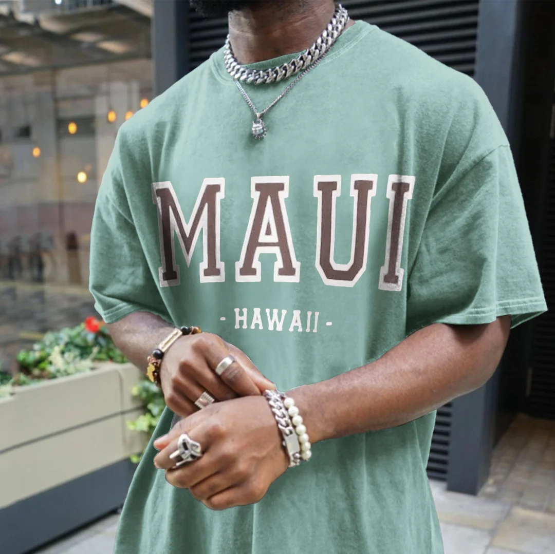 Retro Oversized MAUI Men's T-shirt