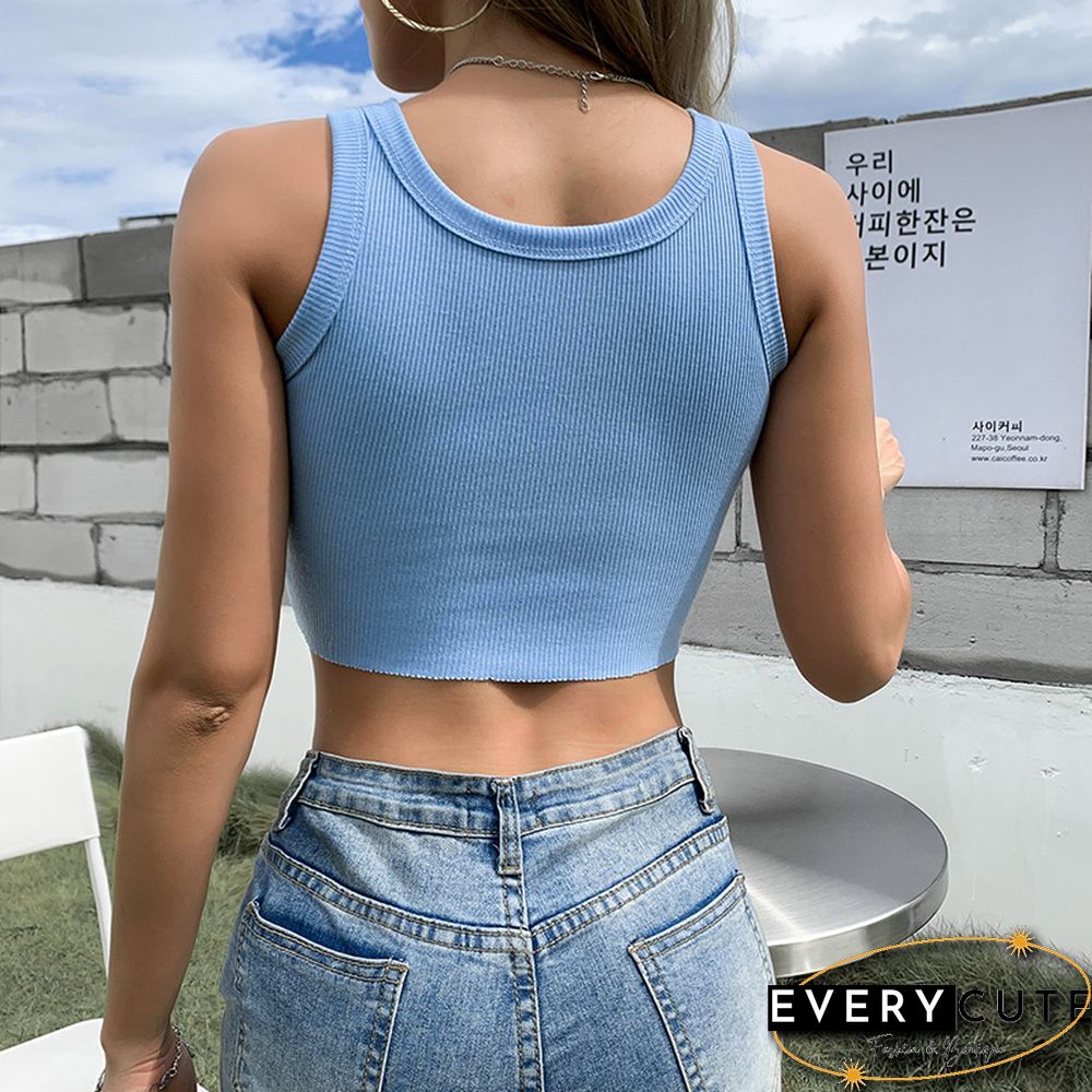 Fashion Trend Women Hot Skinny Vest Crop Tops Ladies Summer Sexy Stylish Pattern Casual Slim Fitting Sun Tops Tank Camisole