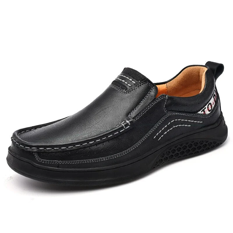 Brand Men's Loafers Genuine Leather Men's Casual Shoes Fashion Sneakers Men Designer Shoes Outdoor Men's Platform Shoes