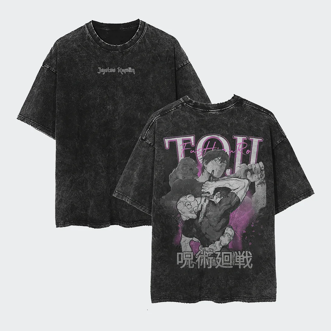 Jujutsu Kaisen Printed Unisex Washed T-Shirt