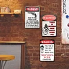 3pcs - Warning Shot - Warning Vintage Metal  Signs(8*12Inch) 