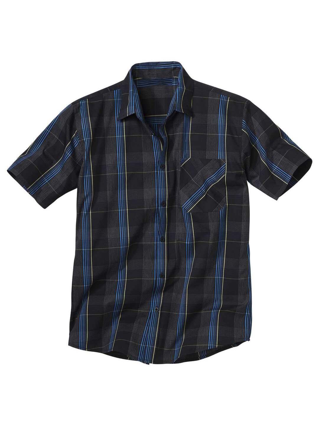 blue checkered shirt men