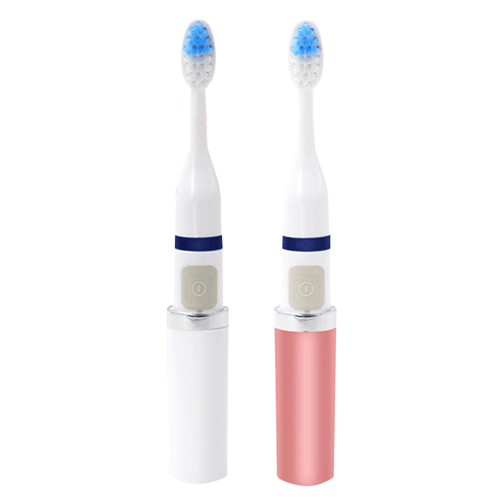 

Super Sonic Electric Toothbrush with Replacement Heads for Adults Battery, Pink, 501 Original