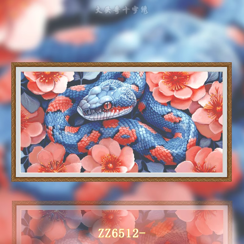 【ZZ6512- Flower snake dance】 Painting Fairy Cross Stitch