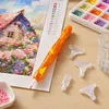 Resin Diamond Painting Point Drill Pen with 4 Various Tips Painting Arts 5D Point Drill Pen Diamonds Art Points Drills Pens for Nail Arts Rhinestone Decorations Cross-Stitch (Golden yellow)