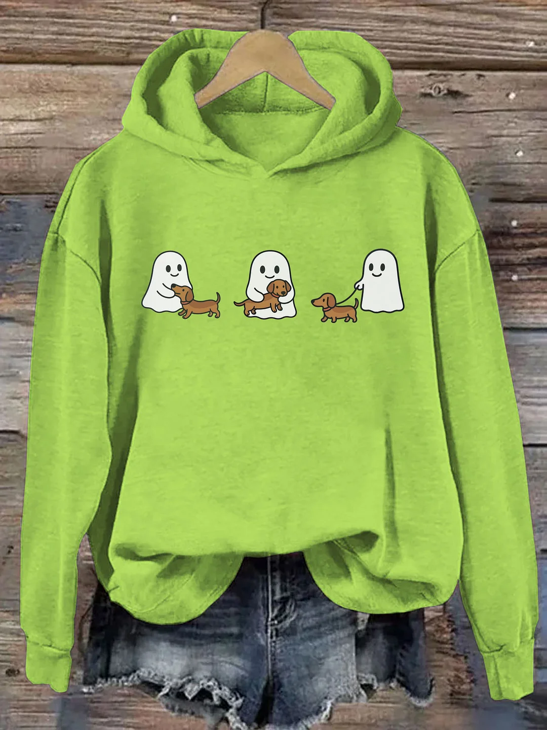 Ghost Trio Halloween Dachshund Hoodie